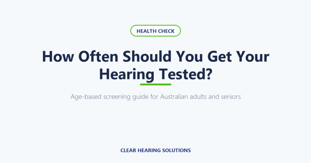 Senior having hearing tested by an audiologist
