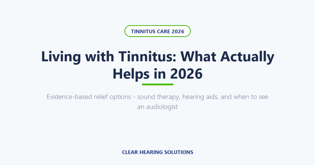 Tinnitus relief options explained by an audiologist