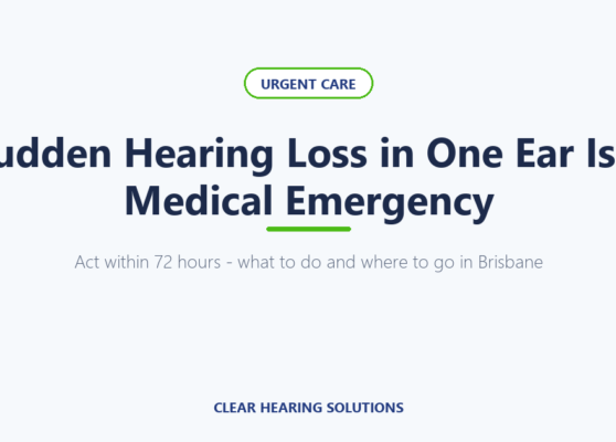 Person experiencing sudden hearing loss in one ear seeking urgent care